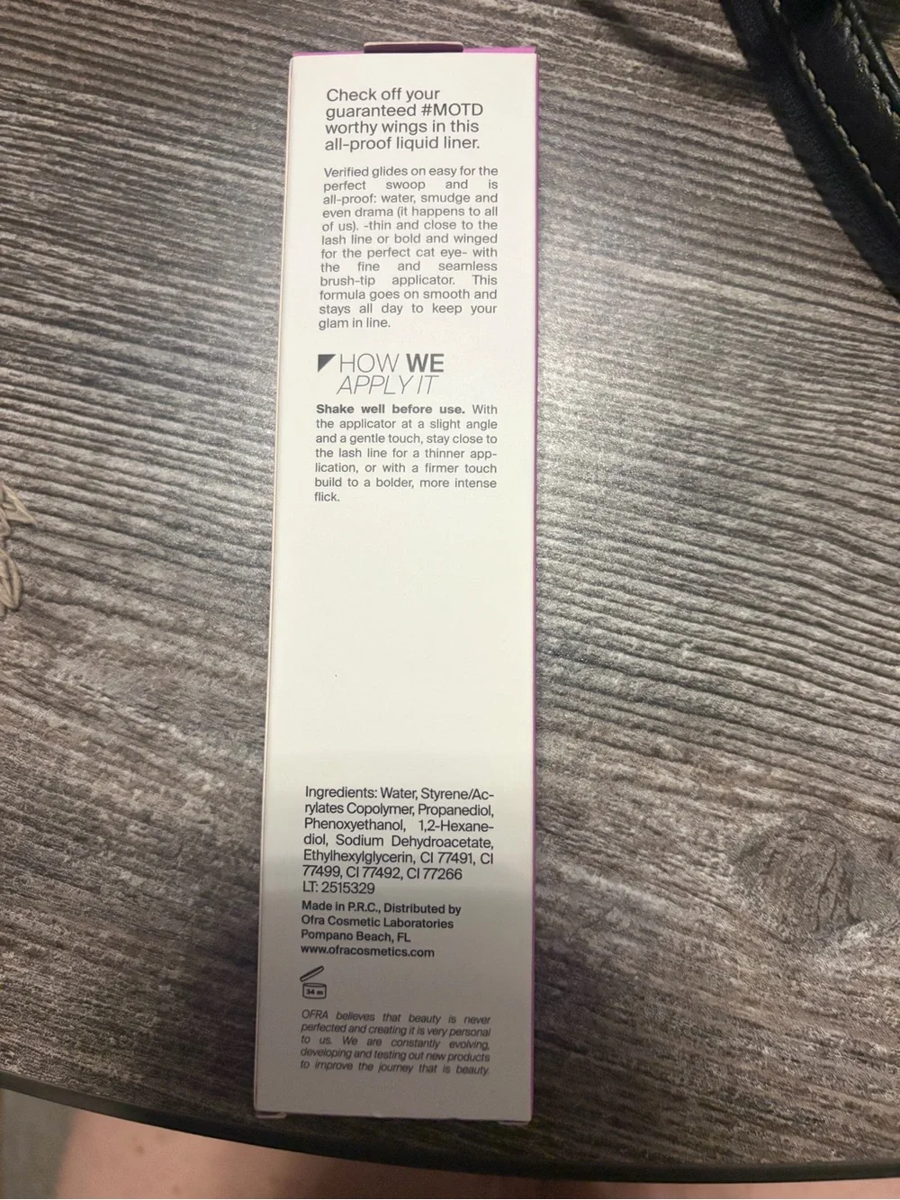 OFRA Verified Liquid Liner - Brown 0.4 grams brand new in box not used
